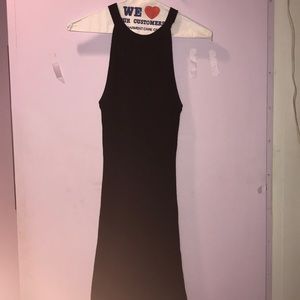 Black Knit High Neck Dress